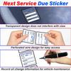 450 PCS Oil Change Stickers For Windshield, 2 Rolls  Oil Change Sticker, 2 X 2 Inches Next Service Due Sticker Labels, Removable Vinyl Stickers For