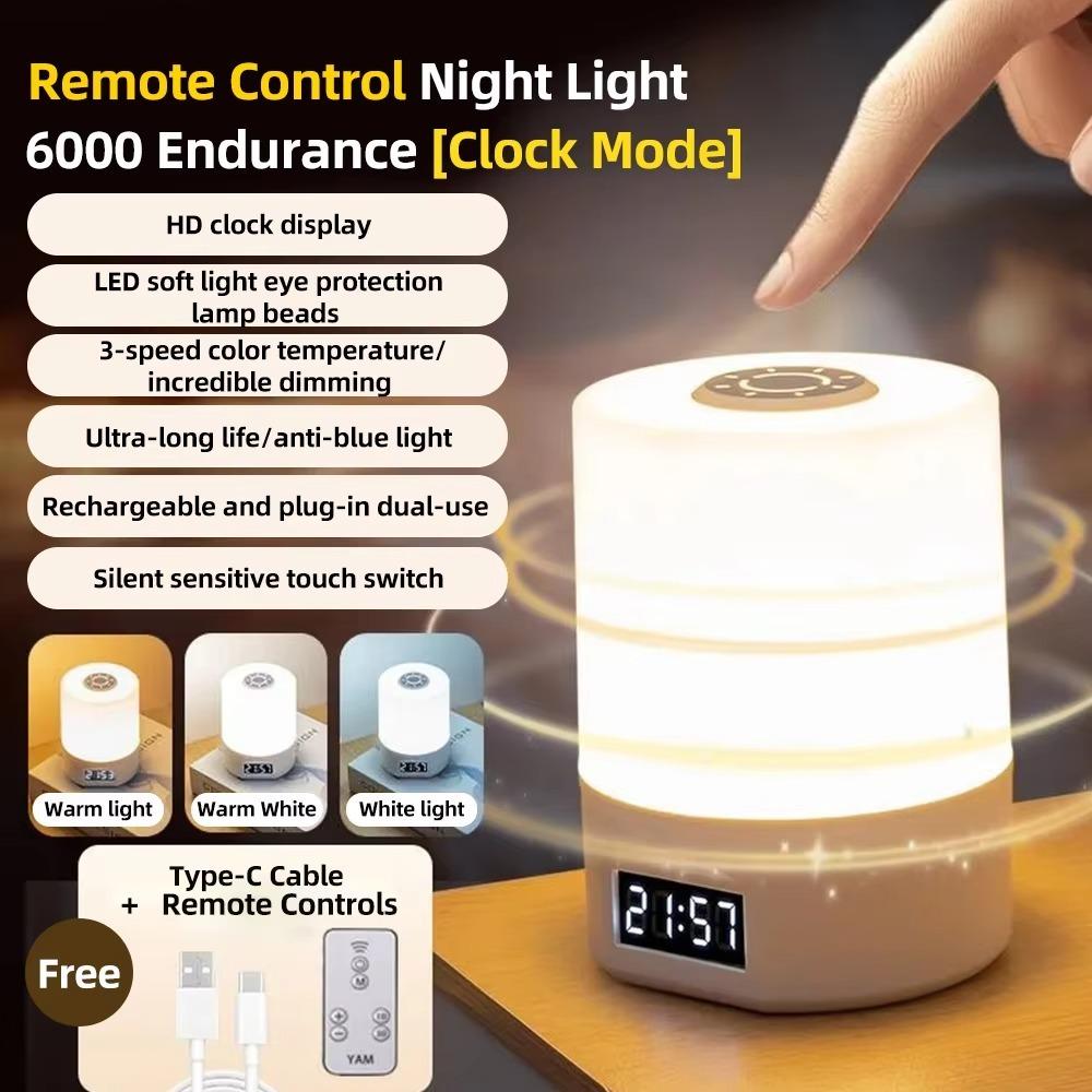 Remote Control Night Light Touch Control Table Lamp Energy-Saving Bedside Lamp  Home Decor