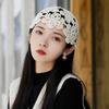 Handmade Crochet Flower Hat Hollow Beanies Cap Ethnic Style Knit Skullies Caps Streetwear