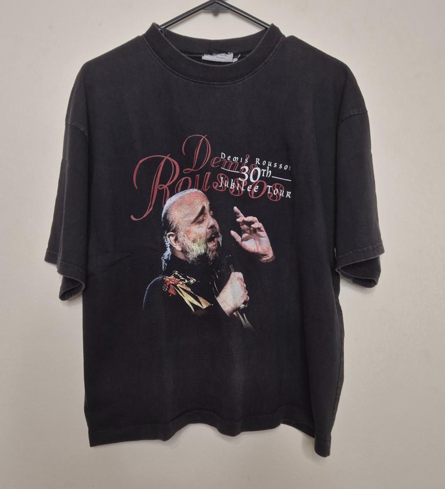 Demis Roussos 30th Jubilee Tour TShirt Tee Size L Greek Musician Music Unisex T-Shirt L