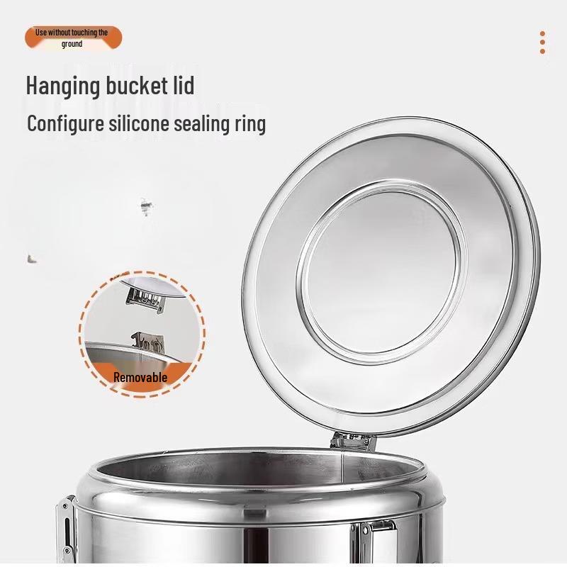 Ruhan 70L Stainless Steel Insulated Soup Dispenser with Faucet
