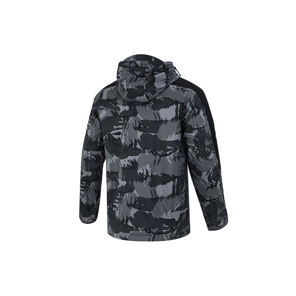 Adidas Camouflage Sports Hooded Casual Running Jacket Men Outerwear Black H40232