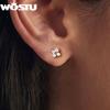 Moissanite Mini Butterfly Clover Earrings 925 Silver Diamoind Cut Wedding Party Ear Studs Party Gift For Mom Daughter