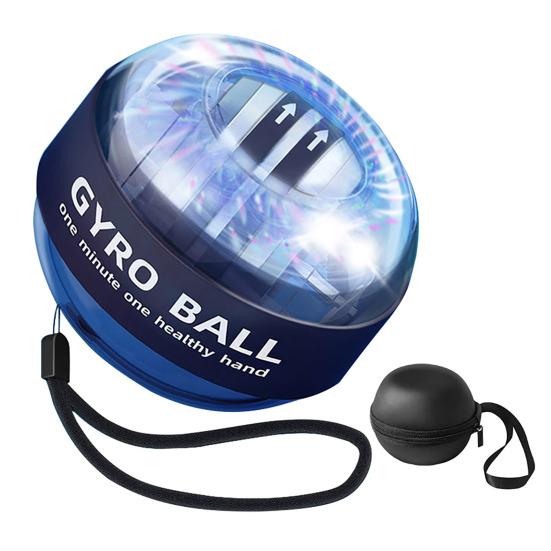 Auto-Start Wrist Ball Exerciser Adjustable Resistance Forearm Trainer Strengthener Torque Ball with Light Muscle Joint Exercise Gyro Ball Hand