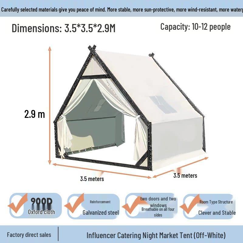 Three-Person Rainproof BBQ Dining Tent for Outdoors & Indoors