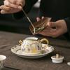 merchandise Thangka gold and silver wrong Chen Desheng tea ceremony ceramic teapot gilt Xishi pot enamel color Guochao court