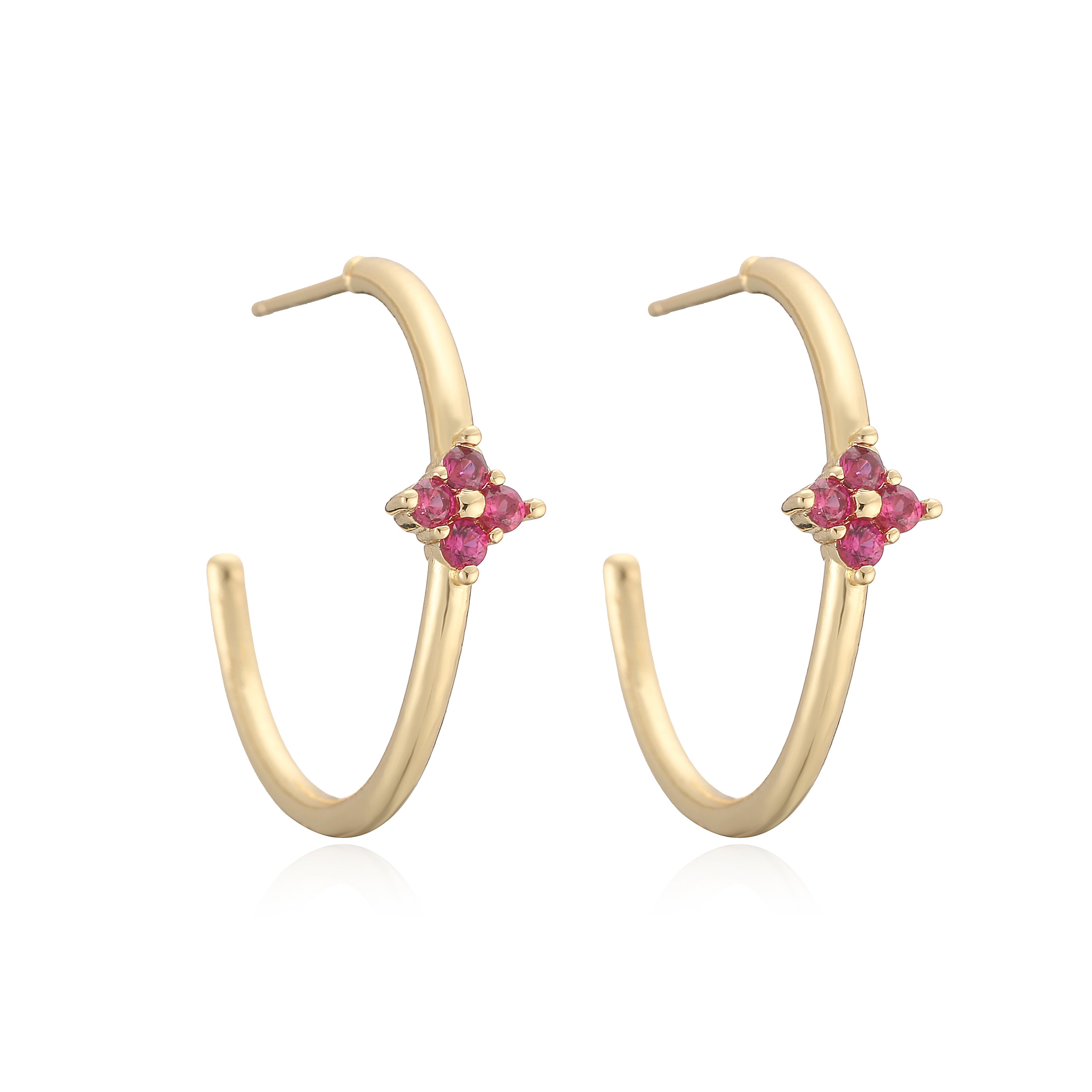 

HECHENG,Elegant Minimalist Large Hoop C-Shaped Stud Earrings Professional Attire Zircon Women s Zircon (1 Pair) Other