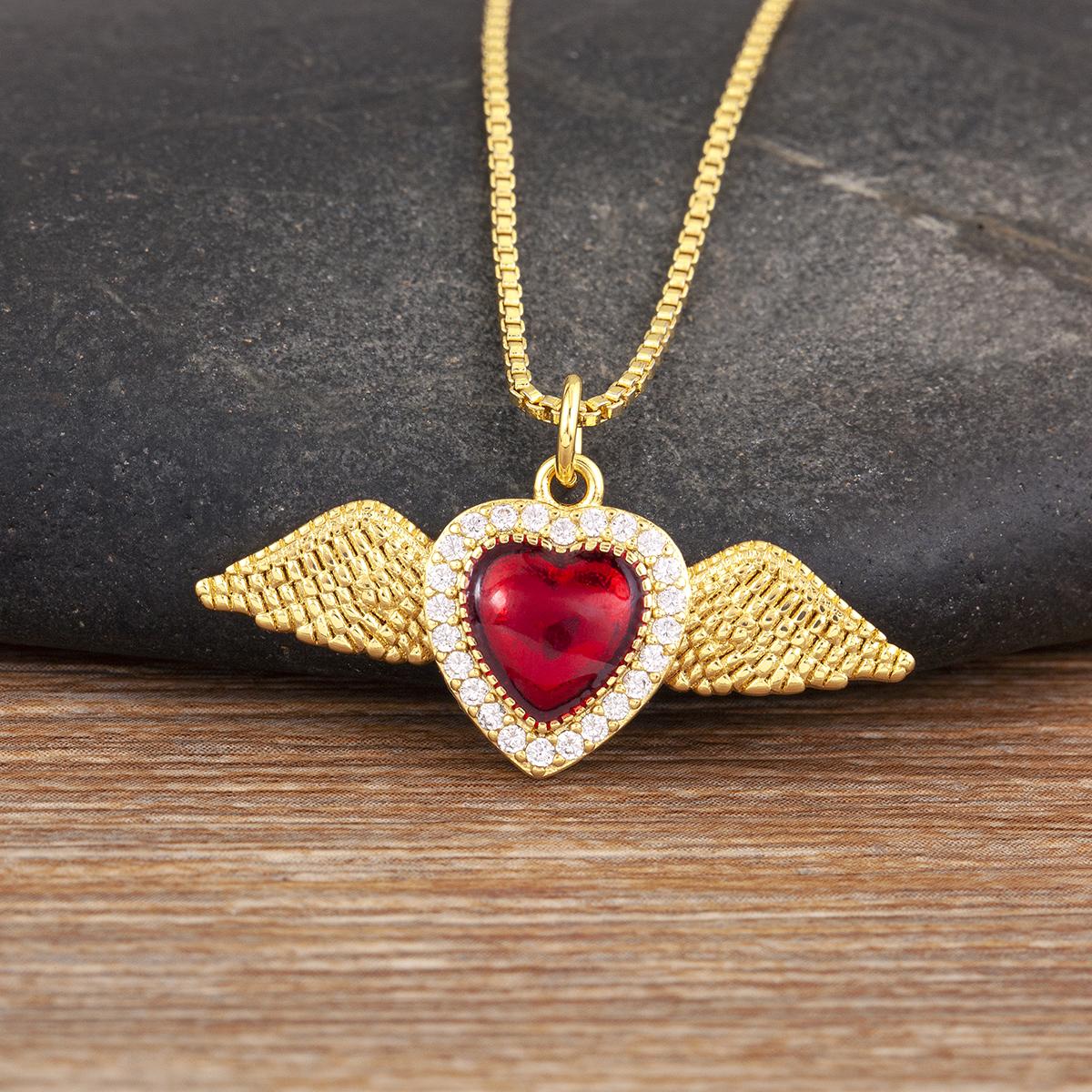 

Nidin Высококачественное ожерелье с подвеской «Святое Сердце», 6 вариантов на выбор для женщин и мужчин, ювелирные изделия с паве из белого/красного циркона, подарок в стиле легкой роскоши