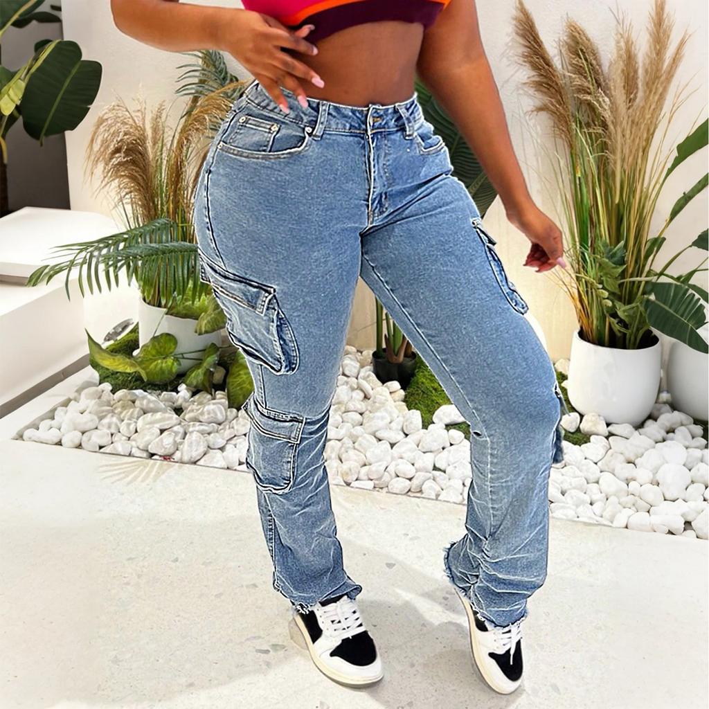 Women's Color Casual Fashion Pants, Color Versatile Slim Fit Jeans