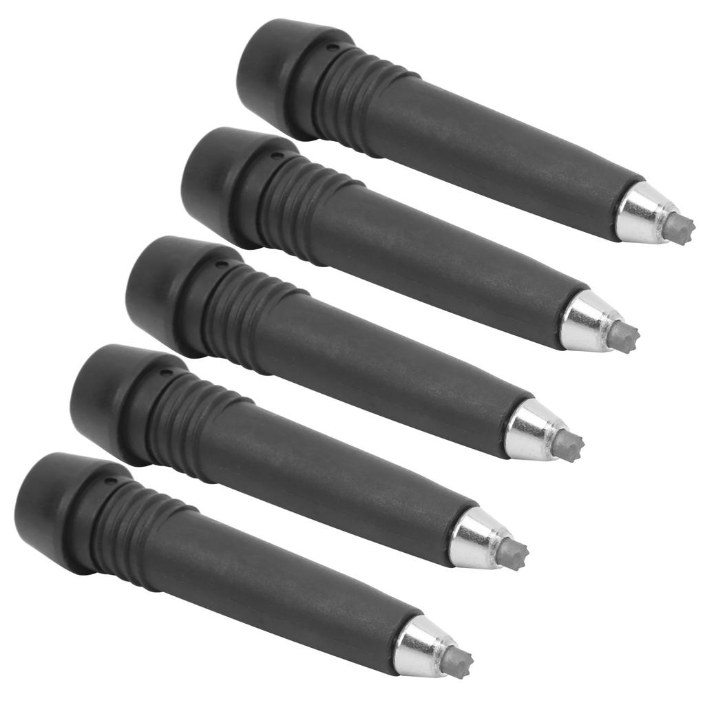 5pcs Alpenstocks Accessory Tungsten Manganese Steel Rod Tip Spare Foot Cover Black