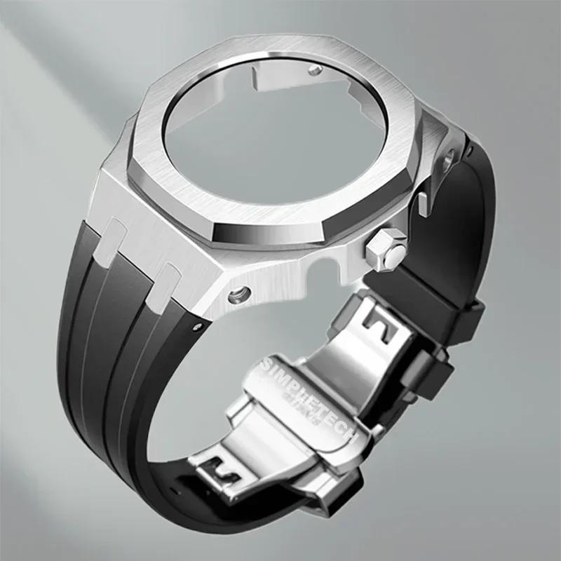 

Комплект для модификации GEN5 GA2100 Металлический безель для G shock Casioak Модификация 4-го поколения Резиновый и стальной корпус ремешок для часов GA-B2100 2110 For GA2100 2110