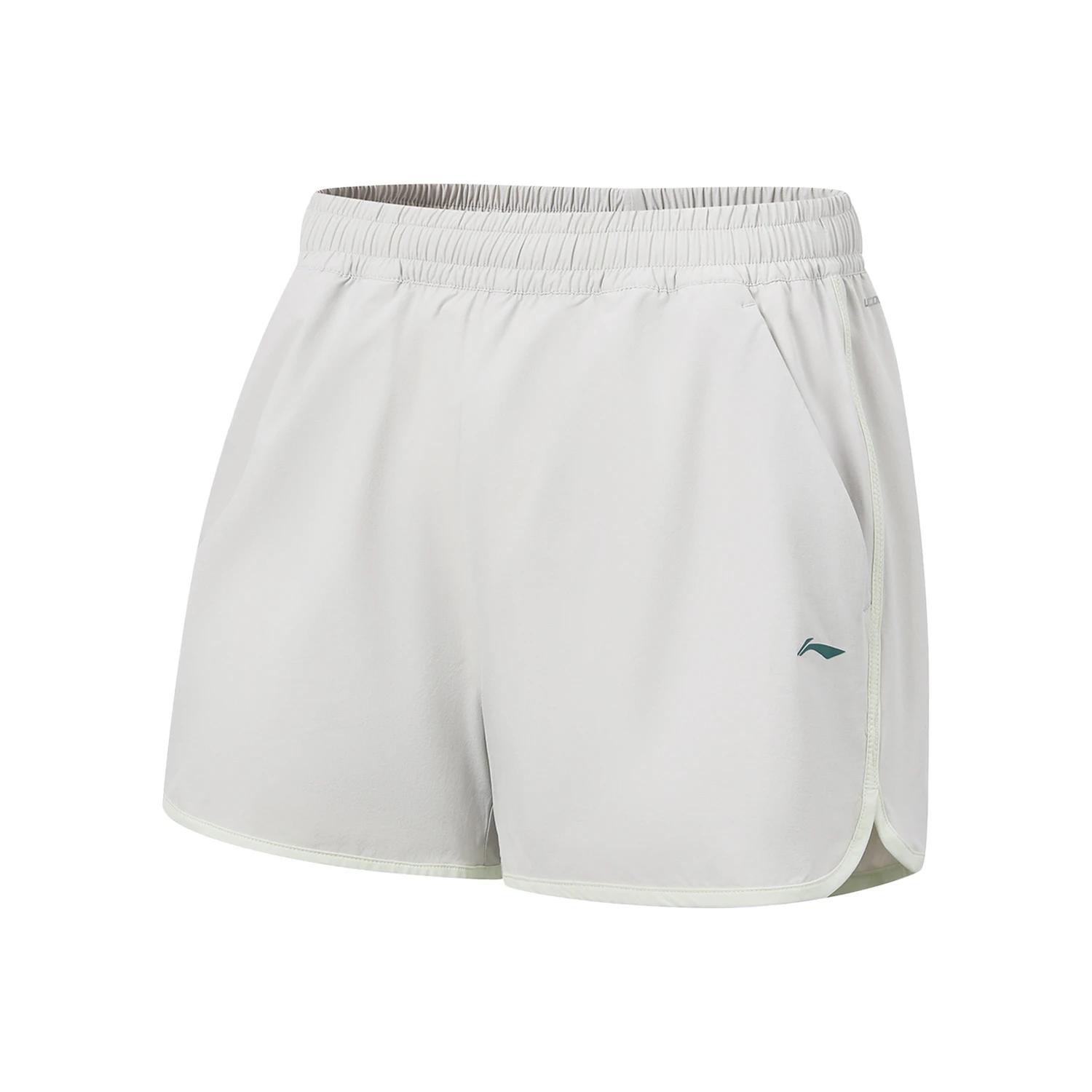 Li-Ning Серия для фитнеса Однотонные Шнуровка Простые Спортивные Шорты Женские шорты AKSW284-2 M