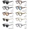  New Fashion Small Round Sunglasses Women Shades Fashion Leopard Blue Lens Men Trending Rivets Frame UV400