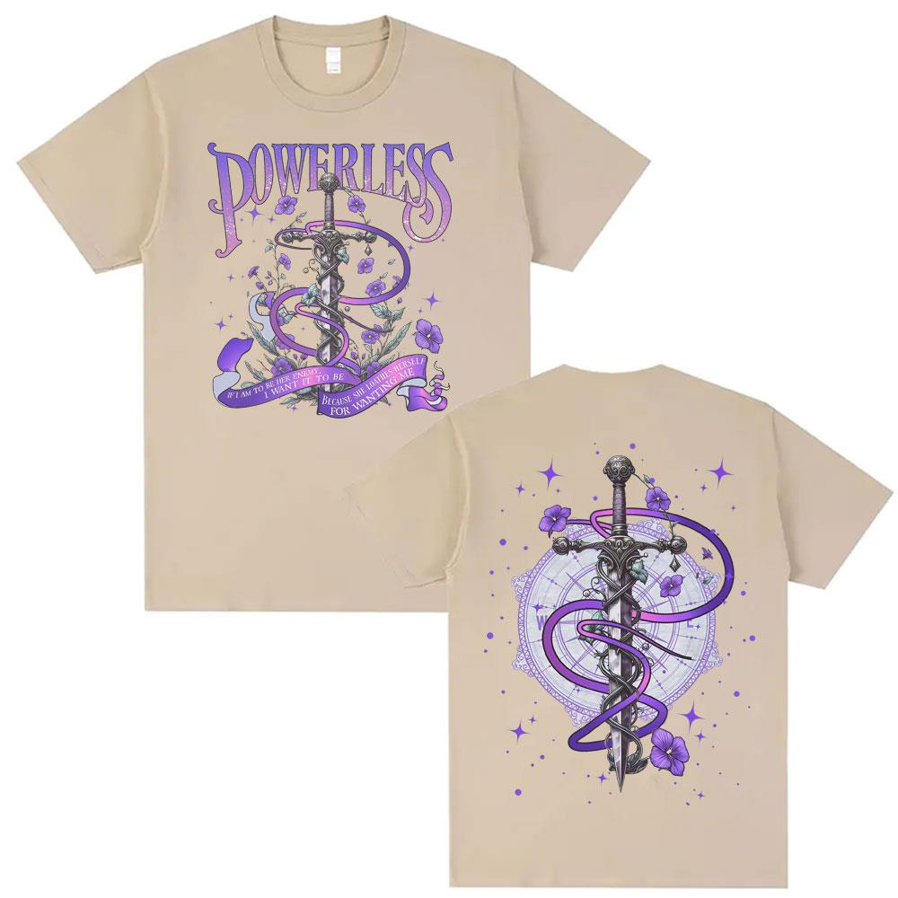 

Powerless Kai Azer Book Pattern Tshirt 2026 Summer Mens Gift Womens Luxury Fashion Clothing Tshirt Cotton Oversized Tshirt S