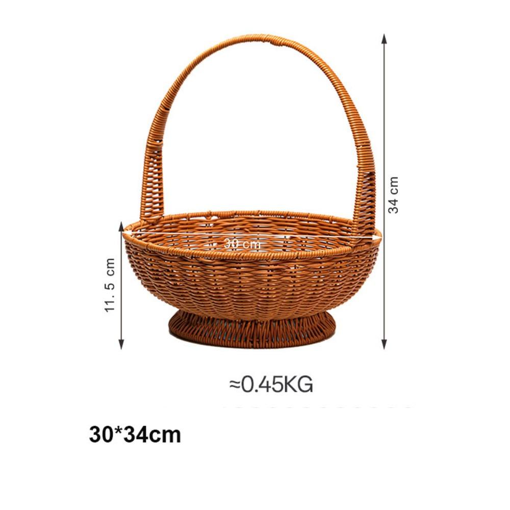 New Multifunctional Handwoven Bread Basket Breathable 5 Styles Fruit Tray Storage Basket Wedding Cabinet