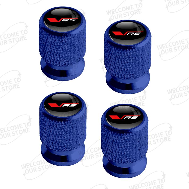 BASS7 Alluminio Per Skoda VRS Logo Fabia Kodiaq Karoq Kamiq Octavia Citigo 4pz Decorazione Auto Tappi Valvole Pneumatici Ruote Coperchio Stelo Accessori