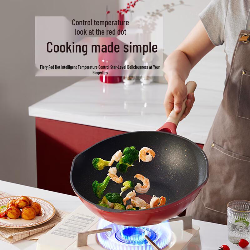 Supor 32cm Lightweight Titanium Non-stick Stir-Fry Pan