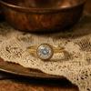Antique Milgrain Bezel Set Ring, 3.00 CT Lab Grown Diamond Engagement Ring, Vintage Art Deco Solitaire Ring, 14K Yellow Gold Wedding Ring