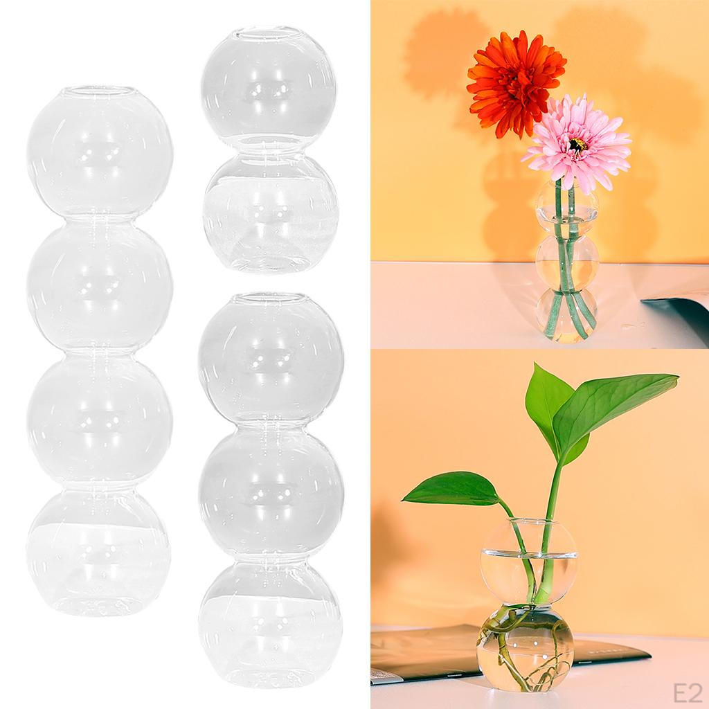 Vase Hydroponics Plants Planter Desktop Glass for Home Decoration