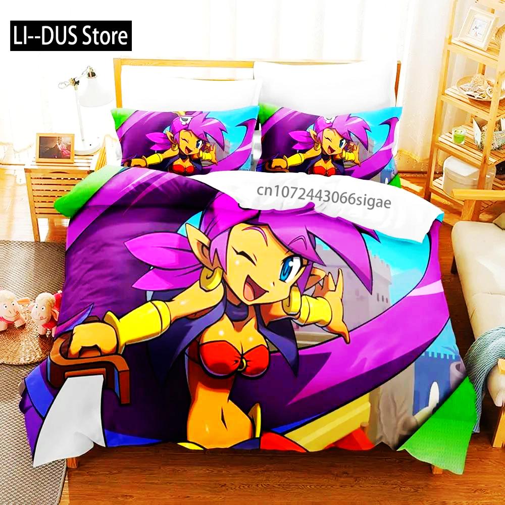 Shantae Half-Genie Hero Adult Boys Bedding Single Twin Full Queen King Size Duvet Cover Set Bedroom Anime 2023