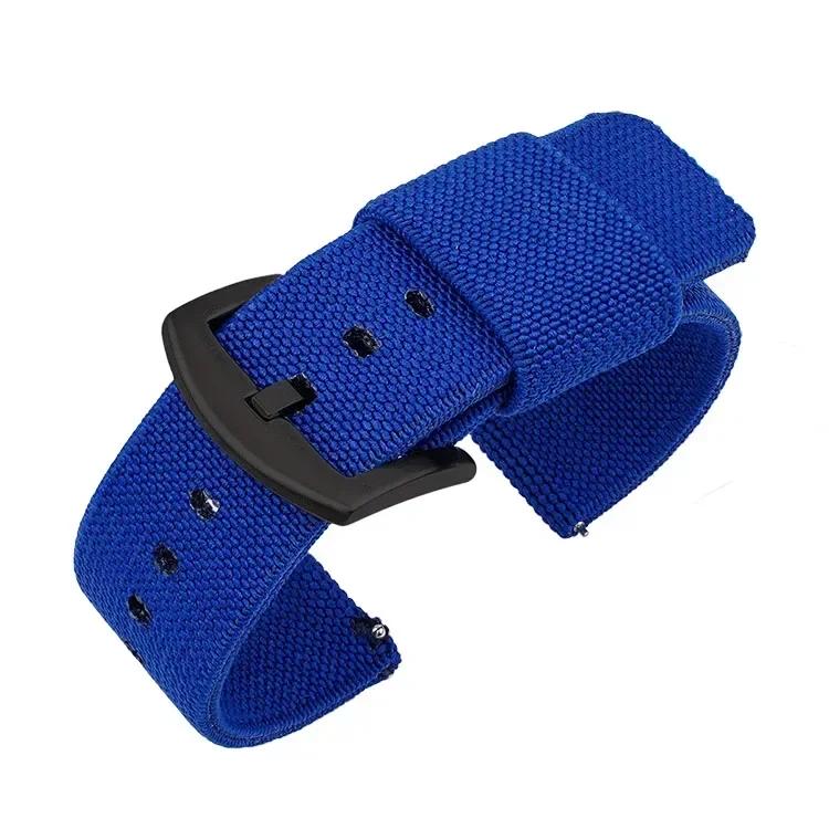 18mm 20mm 22mm 24mm Nylon Watch Band for Seiko Army Military Woven Elastic Strap Quick Release Wristband Men's Sport Watch Bands