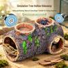 Reptile Resin Hideaway with Integrated Feeding & Water Cave for Tortoises, Turtles, Snakes, Lizards, and Frogs.