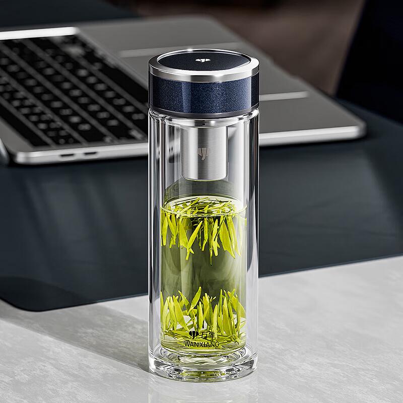 WANXIANG Double-Layer High Borosilicate Glass Tea Infuser Bottle