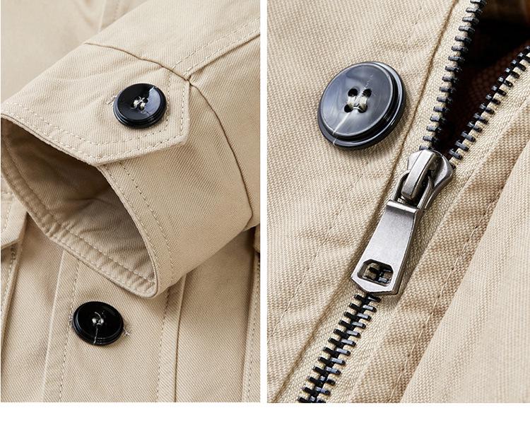 Men's Plus Size Winter Workwear Jacket - Fleece Lined, Thick, Multi-Pocket, Hooded