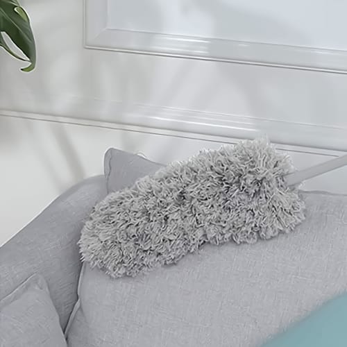 TRADE ONE Handy Mop, Dust Removal, Microfiber, 55cm Long, Great for Cleaning Gap, Living Room, TV Stand, Gray, 30783