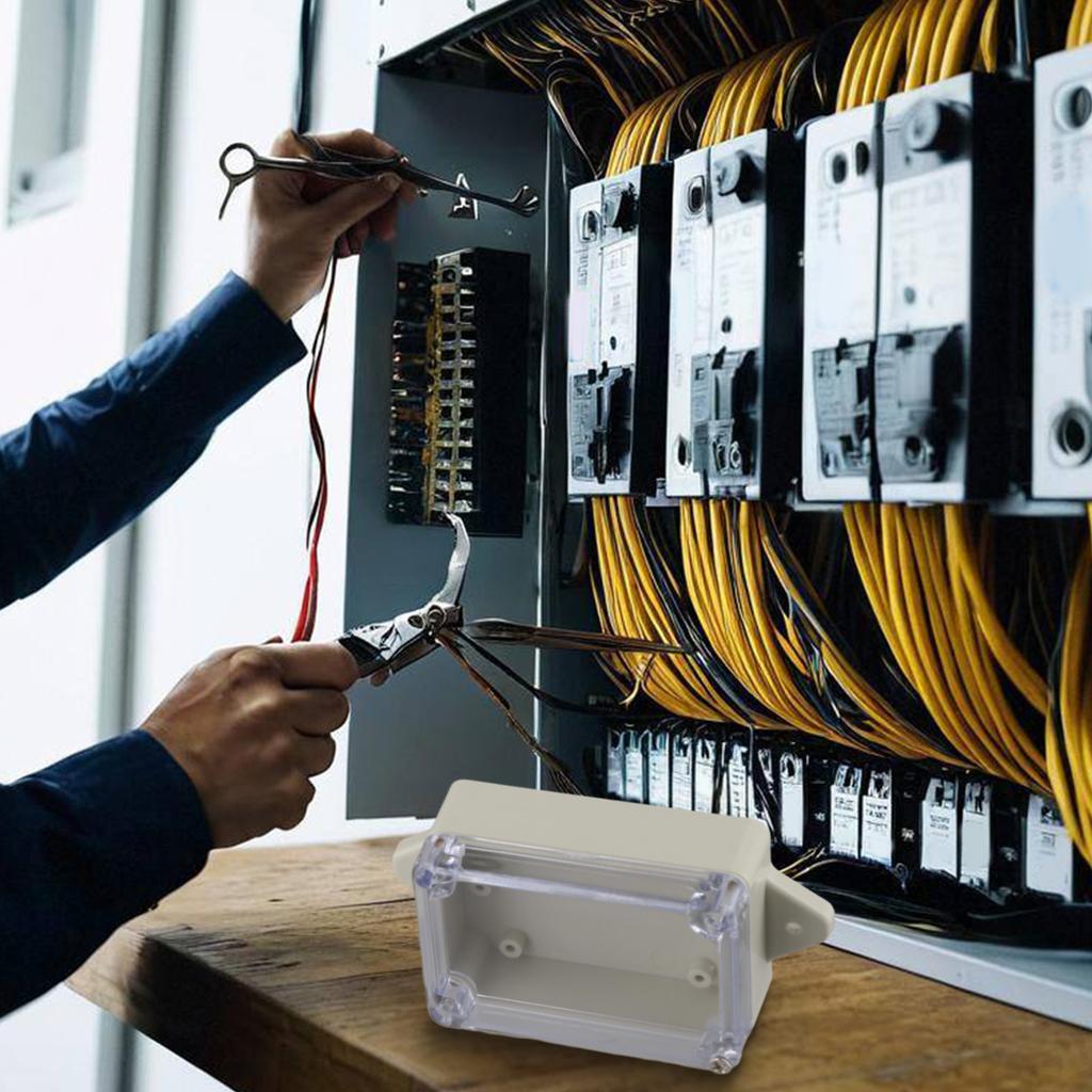 3 Stück Kunststoff-Verteilerdose 83X58X33mm Wasserdichte Verteilerdose mit Klarsichtdeckel für elektrische Kommunikation im Innen- und Außenbereich