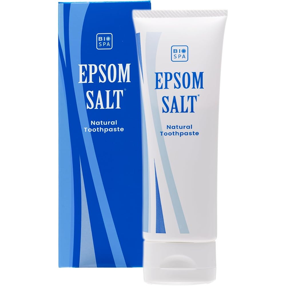 

Biospa Epsom Salt Natural Toothpaste 100g Fluoride Free Paraben Free 3 Organic Ingredients Whitening
