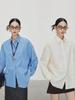 Siyuan 25 Early Spring Light Luxury High-Count Cotton Solid Color Long-Sleeve Silhouette Shirt for Women