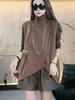 Women's Irregular Knit Sleeveless Sweater Vest - Autumn/Winter 2024, Loose Fit with Half-High Neck