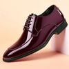 Men Dress Shoes Patent Leather Men Shoes  Pointed Toe Oxford Shoes Men Wedding Party Shoe Business Soft Sole Casual Shoe