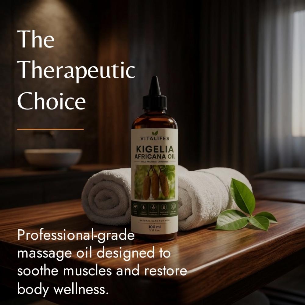 Kigelia Africana Öl 3er-Pack à 100 ml – Kräuter-Körpermassageöl für hydrierte, glatte & gesund aussehende Haut