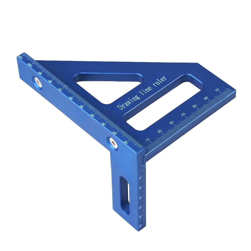 

3D Multi Angle Measuring Ruler 45/90 Degree Plastic Carpentry Square Protractor Drawing Line Ruler Miter Triangle Layout Tool 1pcs
