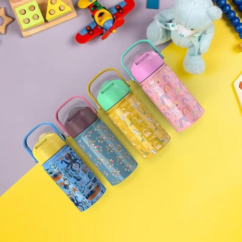 Stainless Steel Children's Water Bottle With Lid Vacuum Flask Thermo Cup  Milk Container