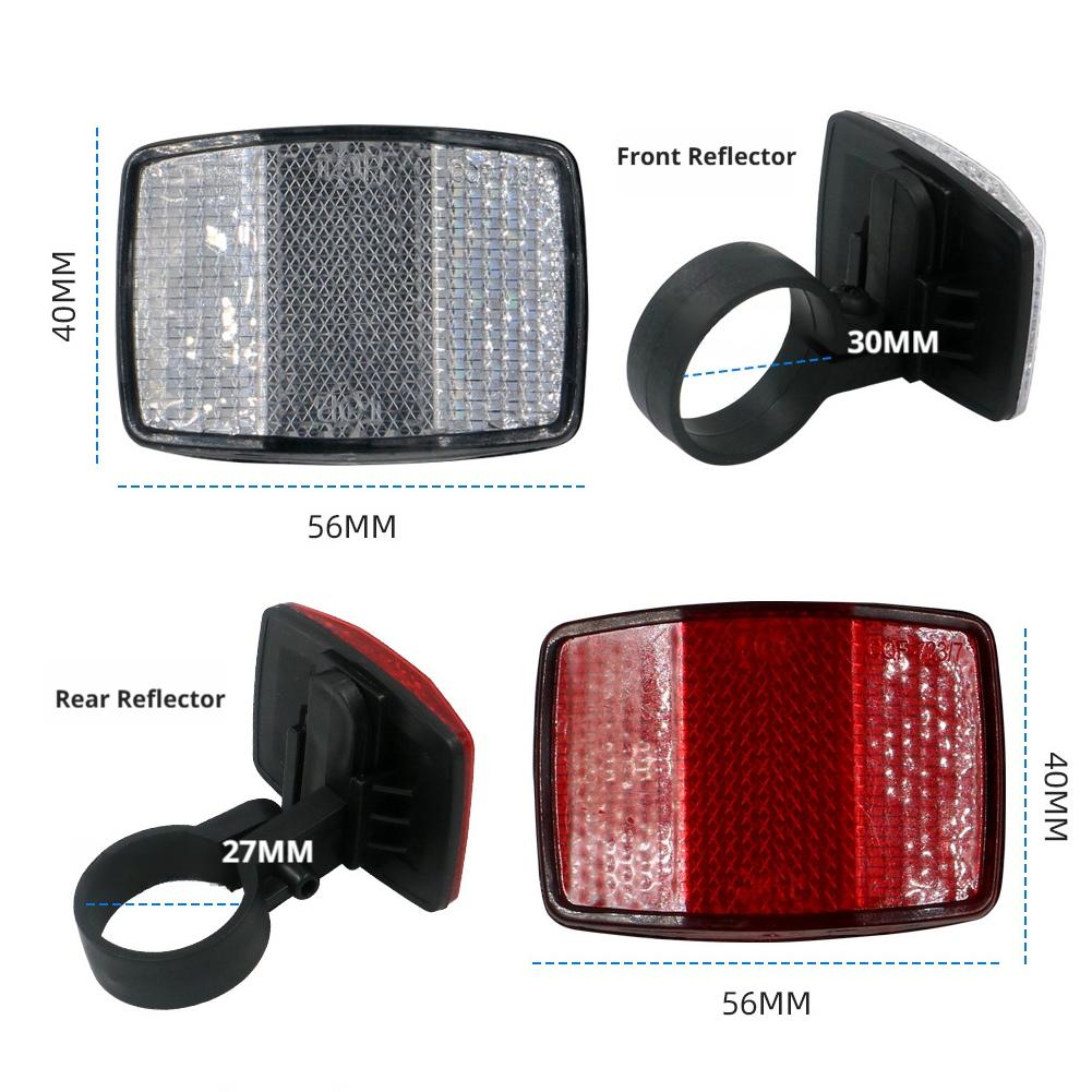 Bicycle Bike Handlebar Reflector Rear Front Bike Reflector Easy Tool-Free Installation Universal High-Brightness Honeycomb