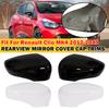 For Renault Clio MK4 2012- 2x Car Replacement Rearview Side Mirror Cover Wing Cap Exterior Case Trim Accessories Decoration