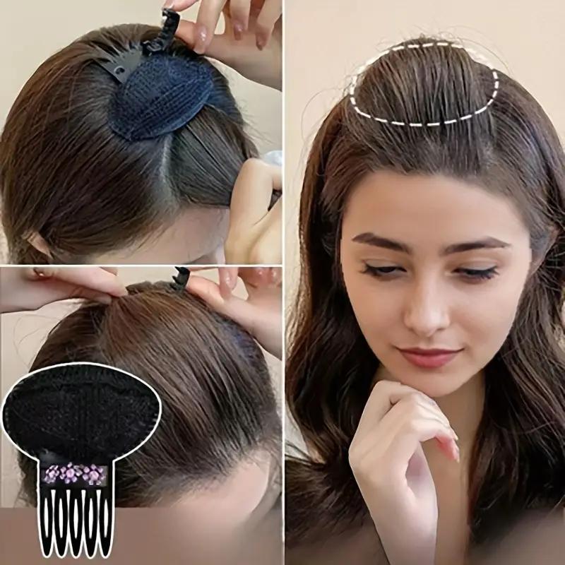 Pad de Păr Invizibil pentru Cap Plat, Pad pentru Breton, Înălțător Fluffy pentru Rădăcina Părului, Instrument de Îmbunătățire a Volumului Părului