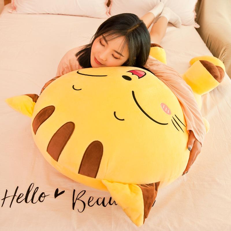 Cute Cat Doll Big Face Cat Plush Toy Children's Doll Throw Pillow Girls Rag Doll Birthday Gift