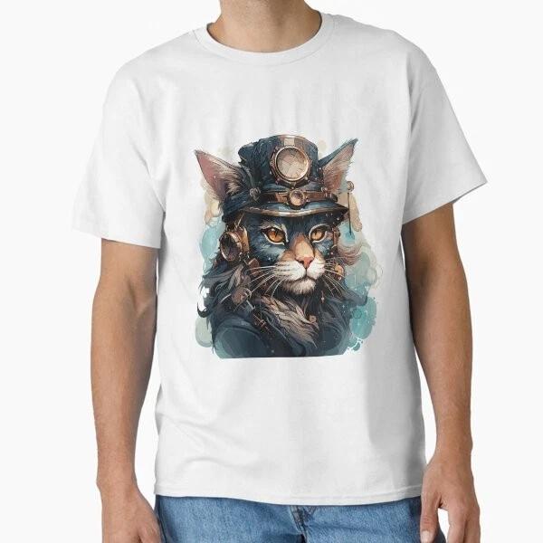 Cat Steampunk Classic Tshirt Made In Usaaus Tshirt S2xl S