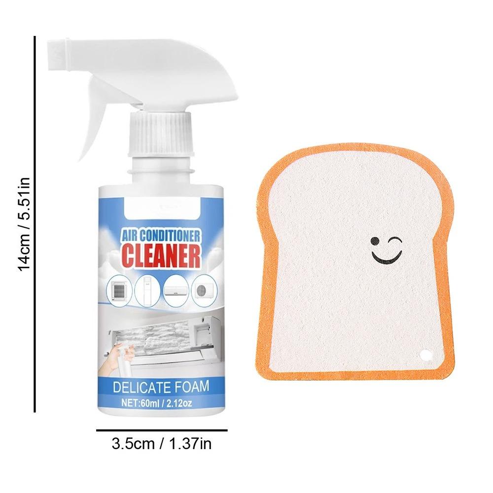 

Пена для очистки змеевика кондиционера, 60 мл, мощный очиститель пятен и запахов для фильтров конденсатора кондиционера, спрей с пузырьками воздуха для очистки систем отопления, вентиляции и кондиционирования воздуха 2 PC