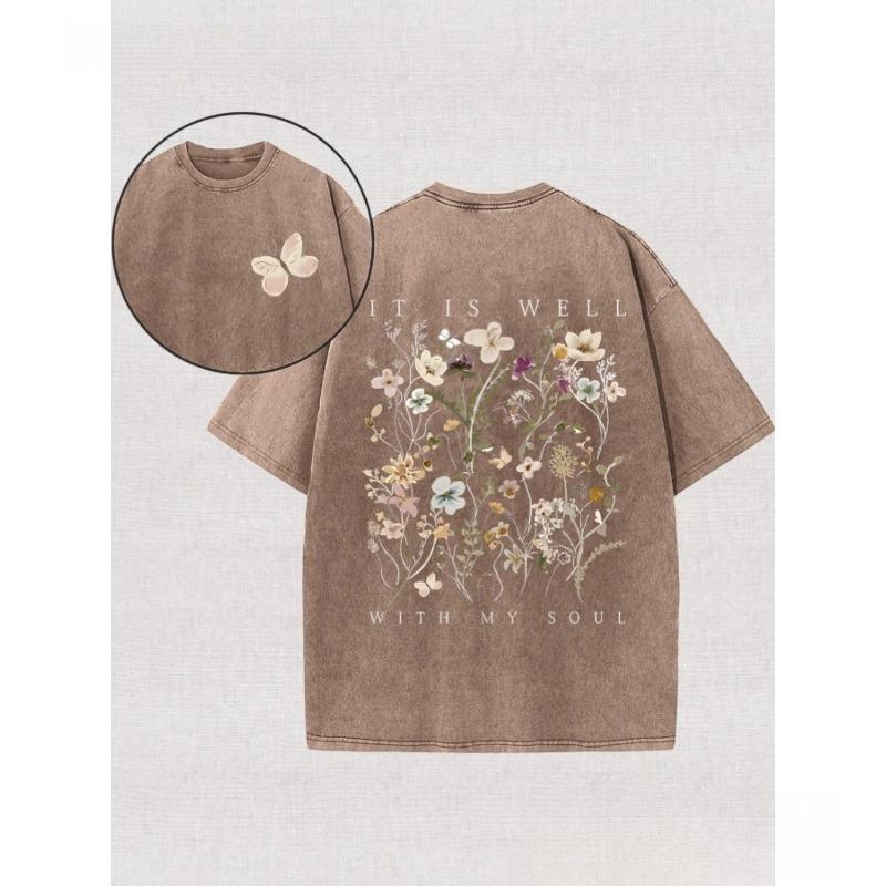 Men's Vintage Washed Pure Cotton Oversized T-Shirt Suitable for Outdoor Activities, Parties & Holiday Gifts - Loose Fit Casual Streetwear