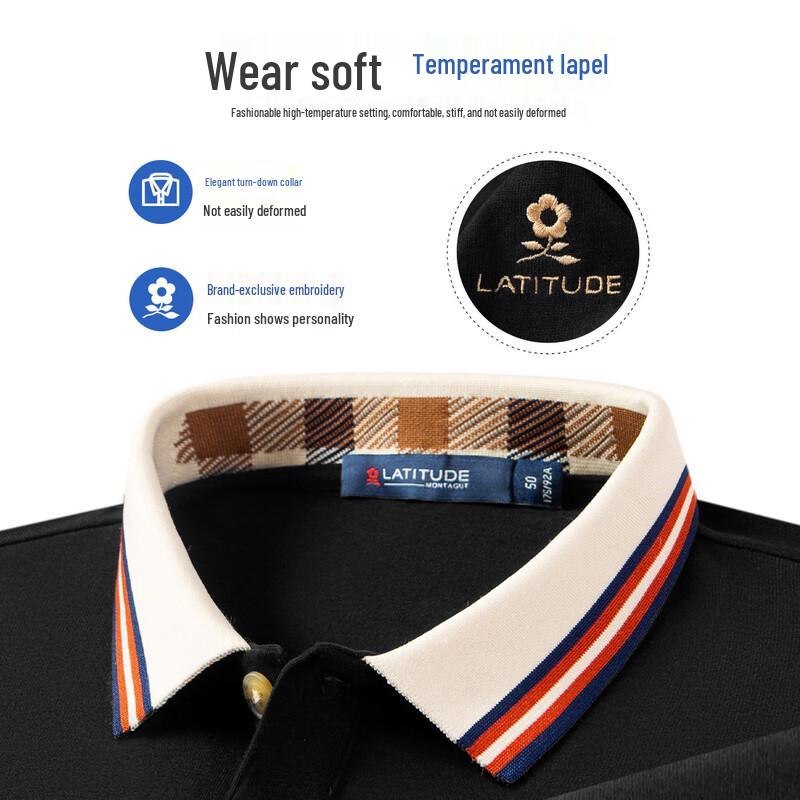 Pánské vyšívané tričko s dlouhým rukávem MONTAGUT