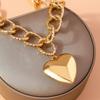Cool Gold Color Metal Love Heart Pendant Necklace for Women Steampunk Necklace Chain Party Club Jewelry Gifts