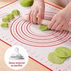 8 Size Silicone Baking Mat Reusable Nonstick Baking Sheet Thick Dough Rolling Mat with Measurements and Edge Heightening JT606