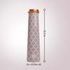 Tower Copper Water Bottle with Printed Smooth Grey Design Pure Tamba Leakproof Suitable Birthday Gift for Men & Women by ebstore, 750 ml (Pack of 1)