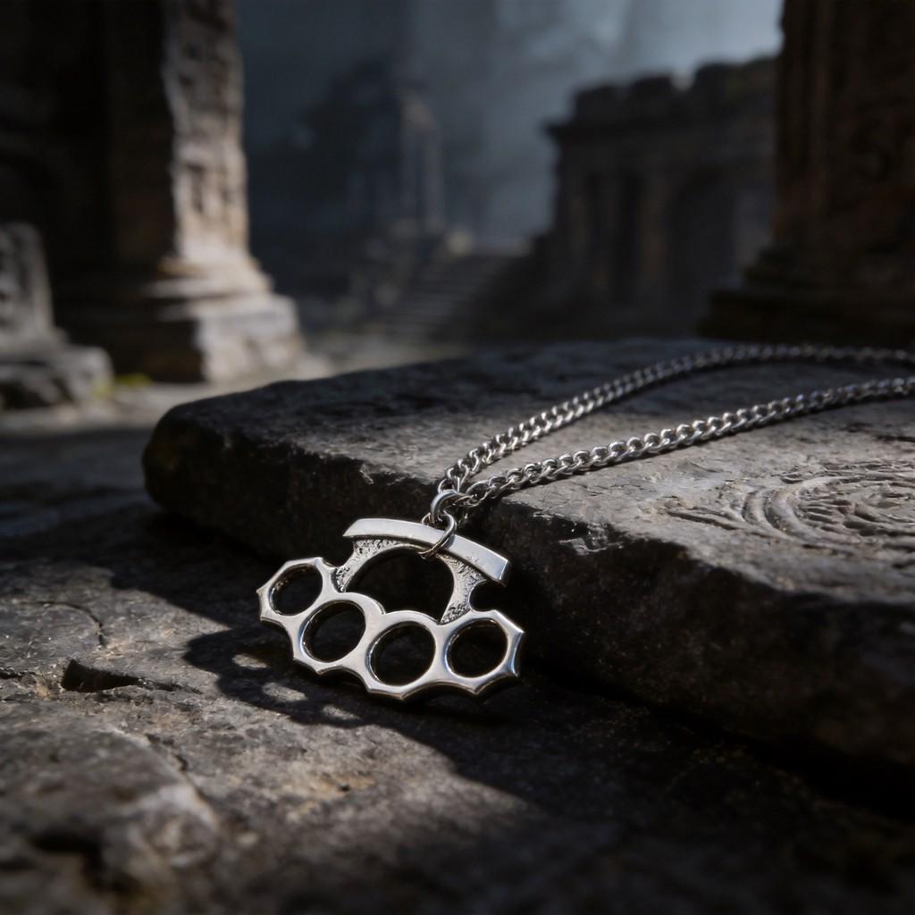 Geometric Alloy Pendant Necklace For Men Women With Cross Chain Metal Fashion Jewelry
