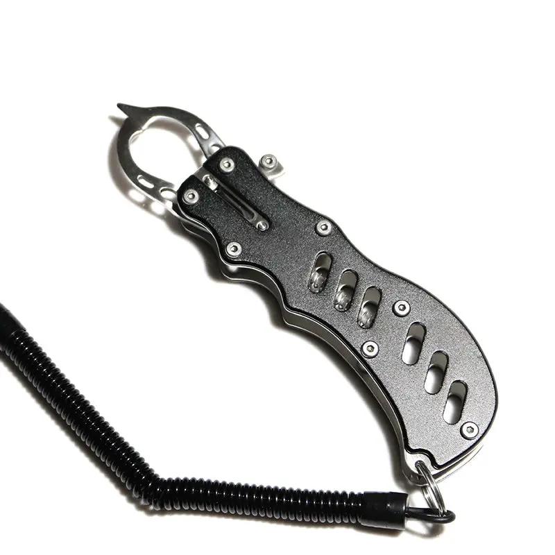 Portable Fishing Gripper Stainless Steel Lock Fish Lip Grabber Powerful Gripper Trigger Ice Sea Fishing Tackle Gear Accessories